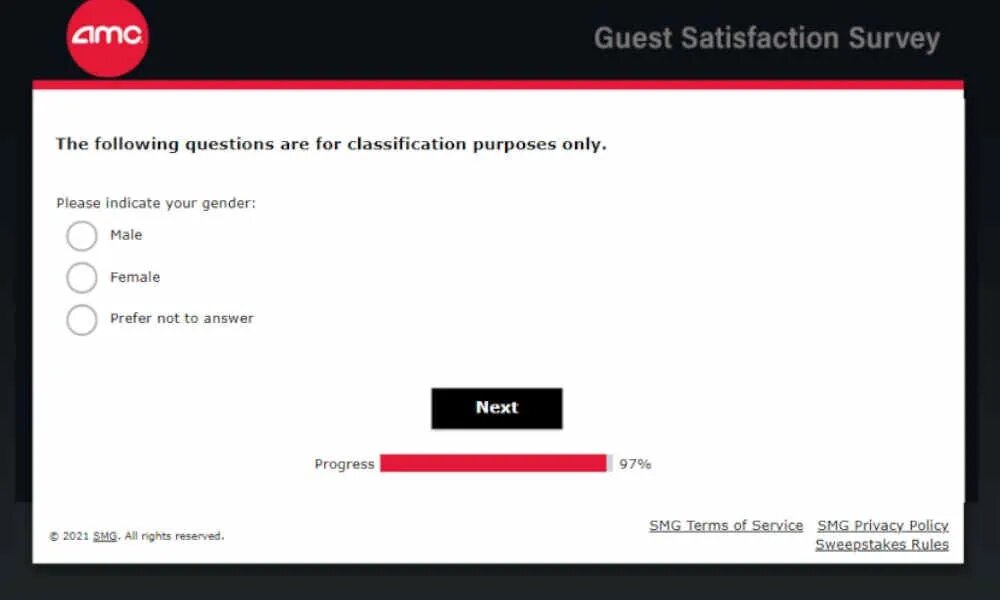 AMC customer survey image