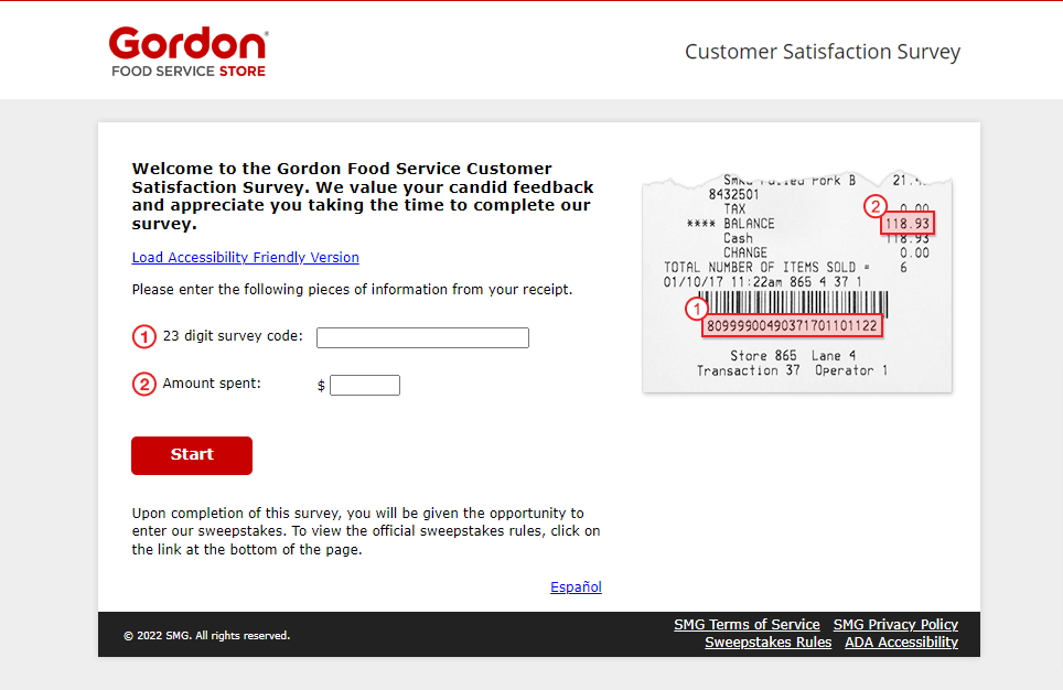Gordon Food Service Customer Satisfaction Survey Image